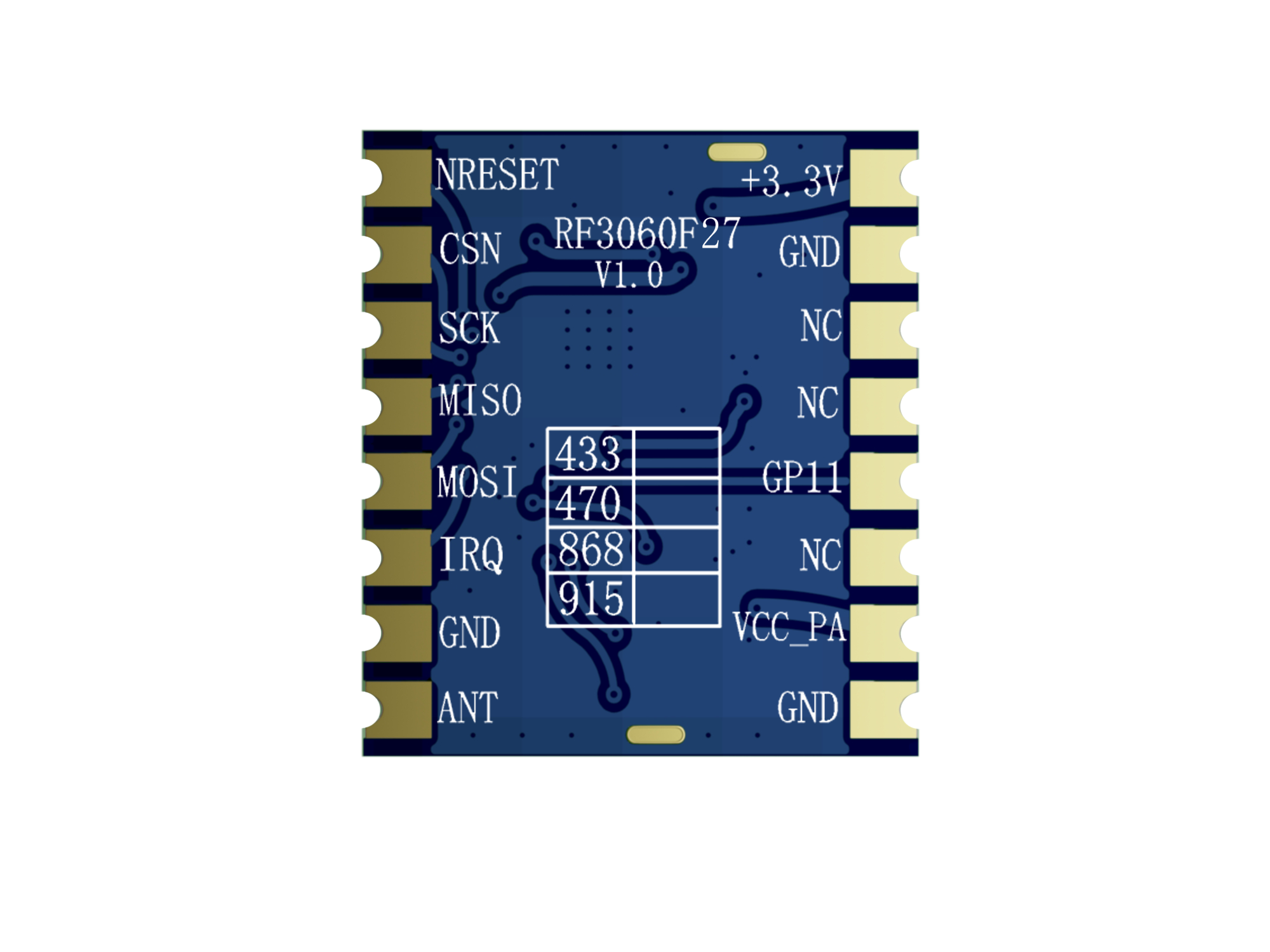 RF3060F27 LoRa无线收发模块
