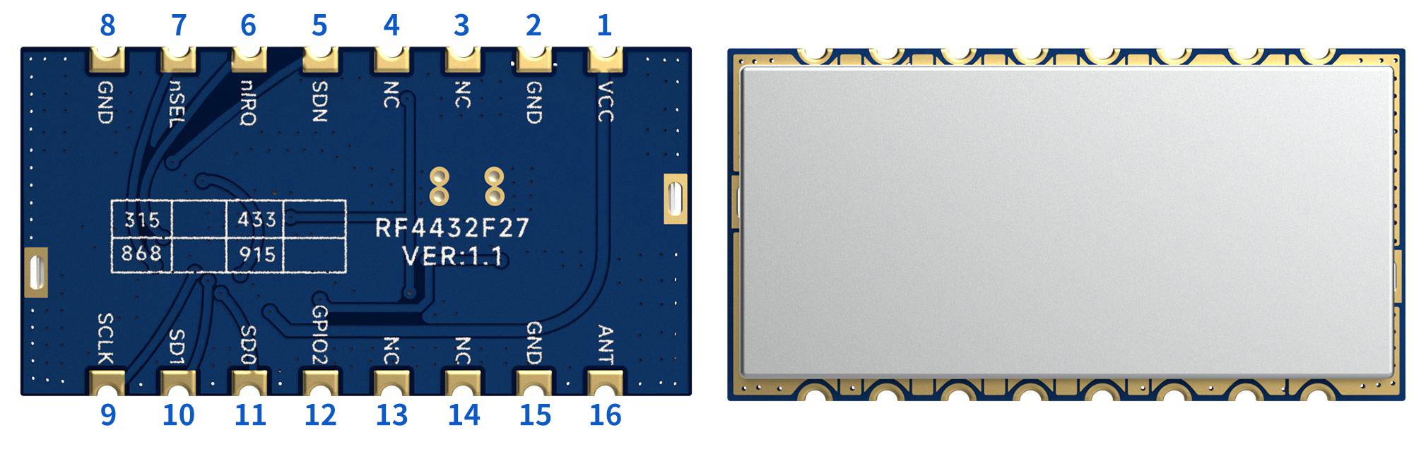 RF4432F27模块引脚图