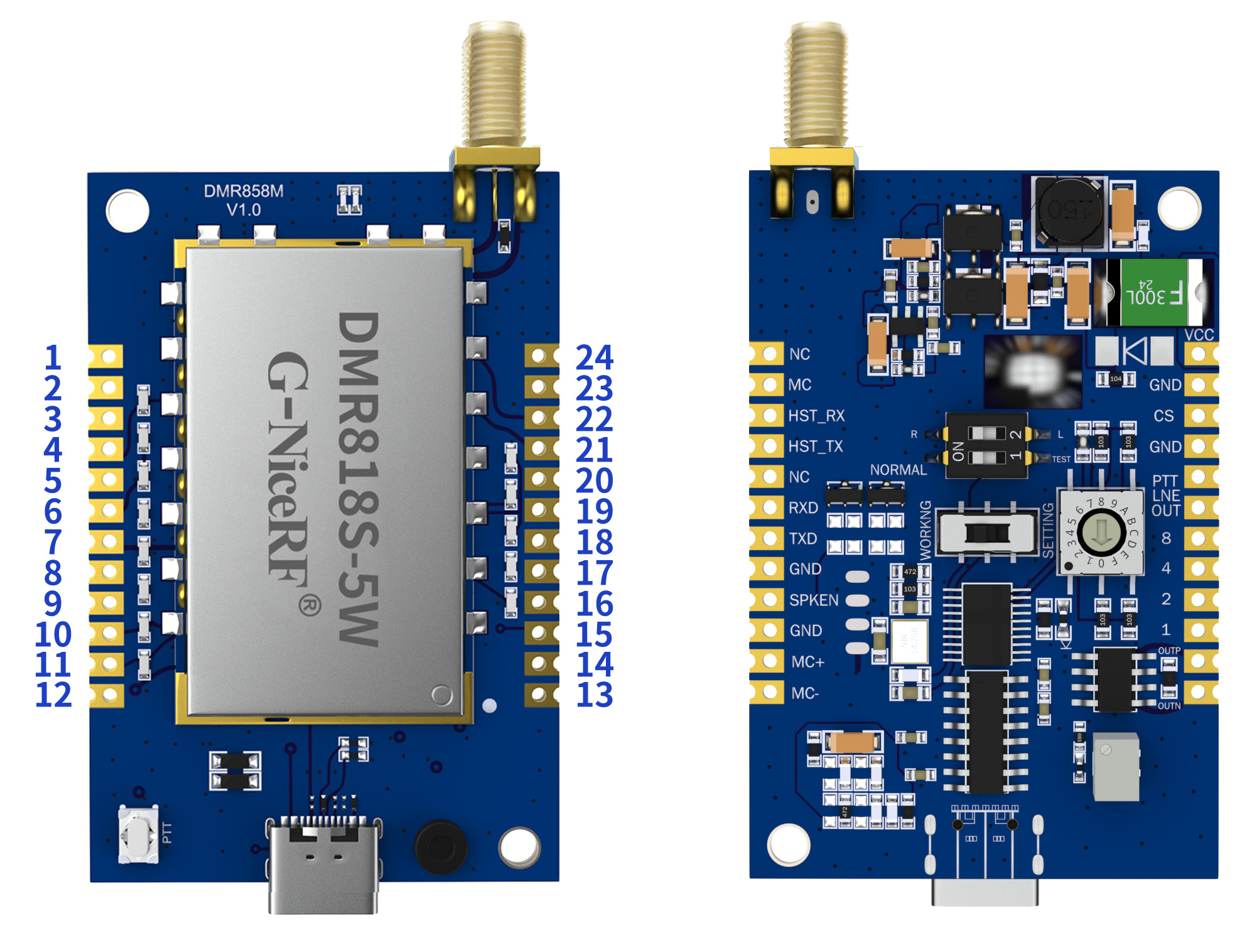 DMR858M模块尺寸