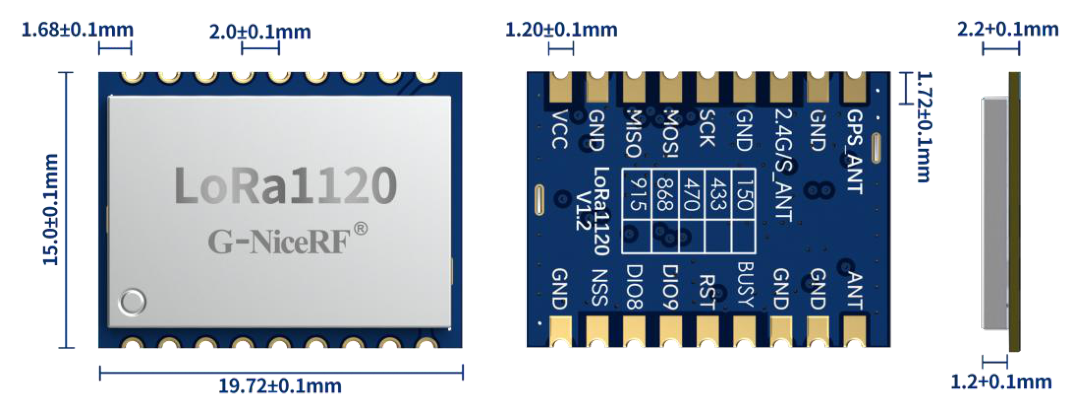 lora1120模块尺寸图