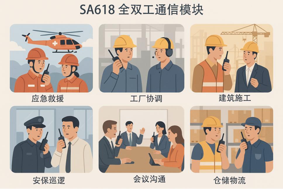 SA618系列全双工模块可广泛应用于多种专业领域