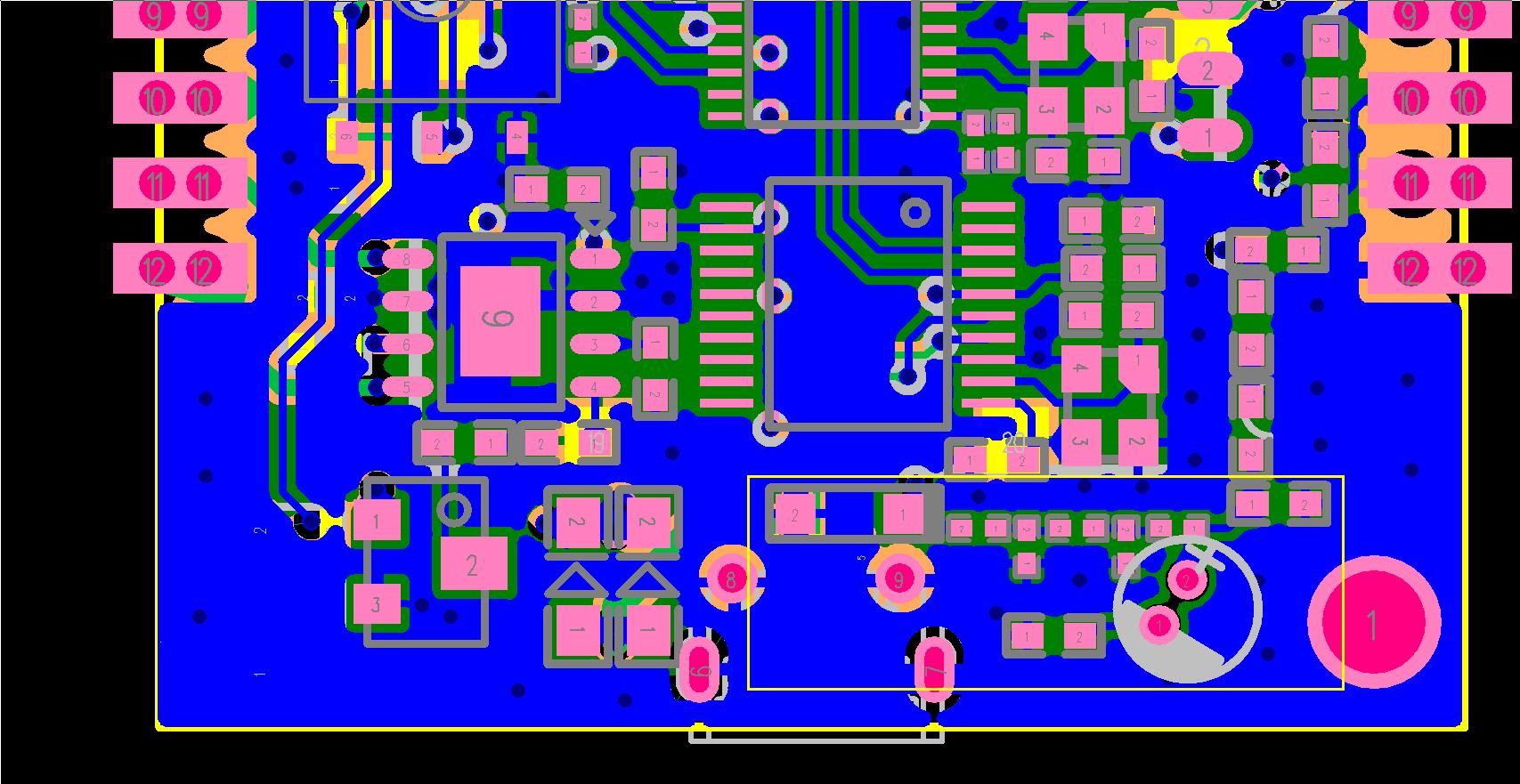 DMR818S模块的PCB布局参考设计图