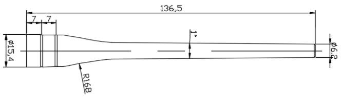 SW210-ZB136 全向天线尺寸图
